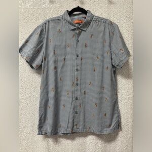 Tori Richard gingham pattern hula girls shirt | size Large